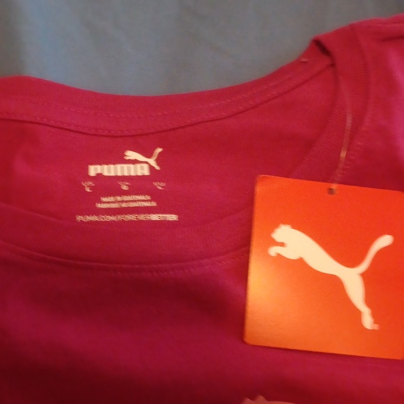 Meet your Posher, Meredith puma pink and green t shirt short sleeve with tags ad - Picture 6 of 6